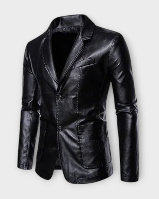 MARIO | Chaqueta de Cuero Informal para Negocios