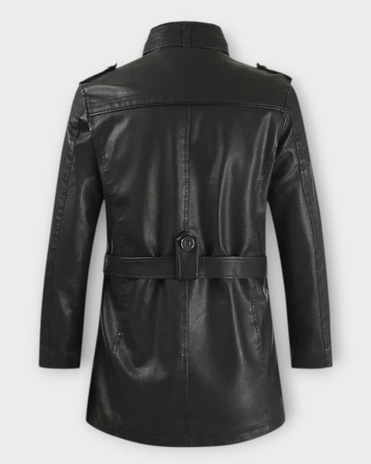 ALBERTO | Chaqueta motera larga de cuero