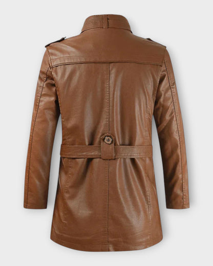 ALBERTO | Chaqueta motera larga de cuero