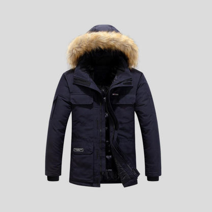 MOSKAU | Chaqueta con capucha de pelo sintético para hombre